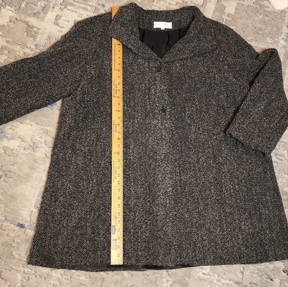 Sandro grey wool plus size coat. - Picture 12 of 16